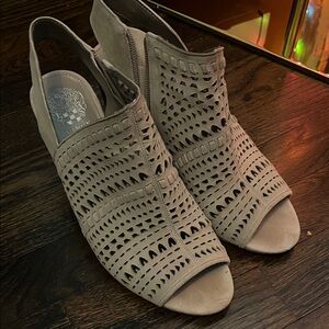 Vince Camuto Taupe Cutout Sandals